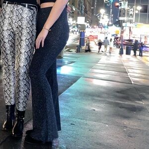 Urban outfitters Sparkly flared pants